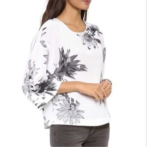 Tibi Sierra scoop neck top Blouse Sz 2 Floral